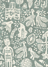 Minna Maze Sage — Lewis & Wood behang