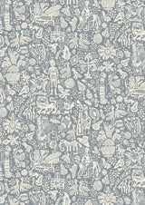Minna Maze Smoke – close-up — Lewis & Wood behang