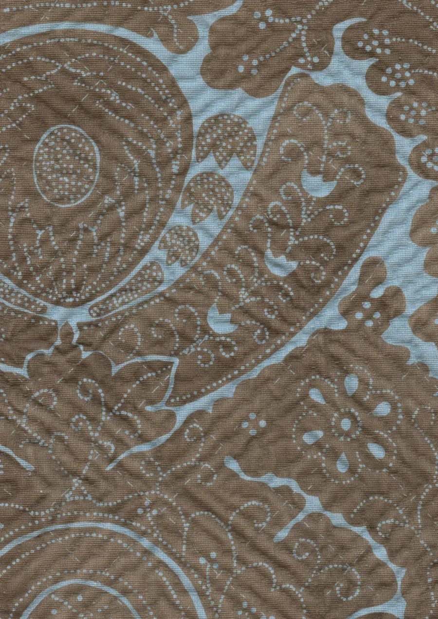 Nantes Overdye Brown Blue – Detail — Lewis & Wood Stoff