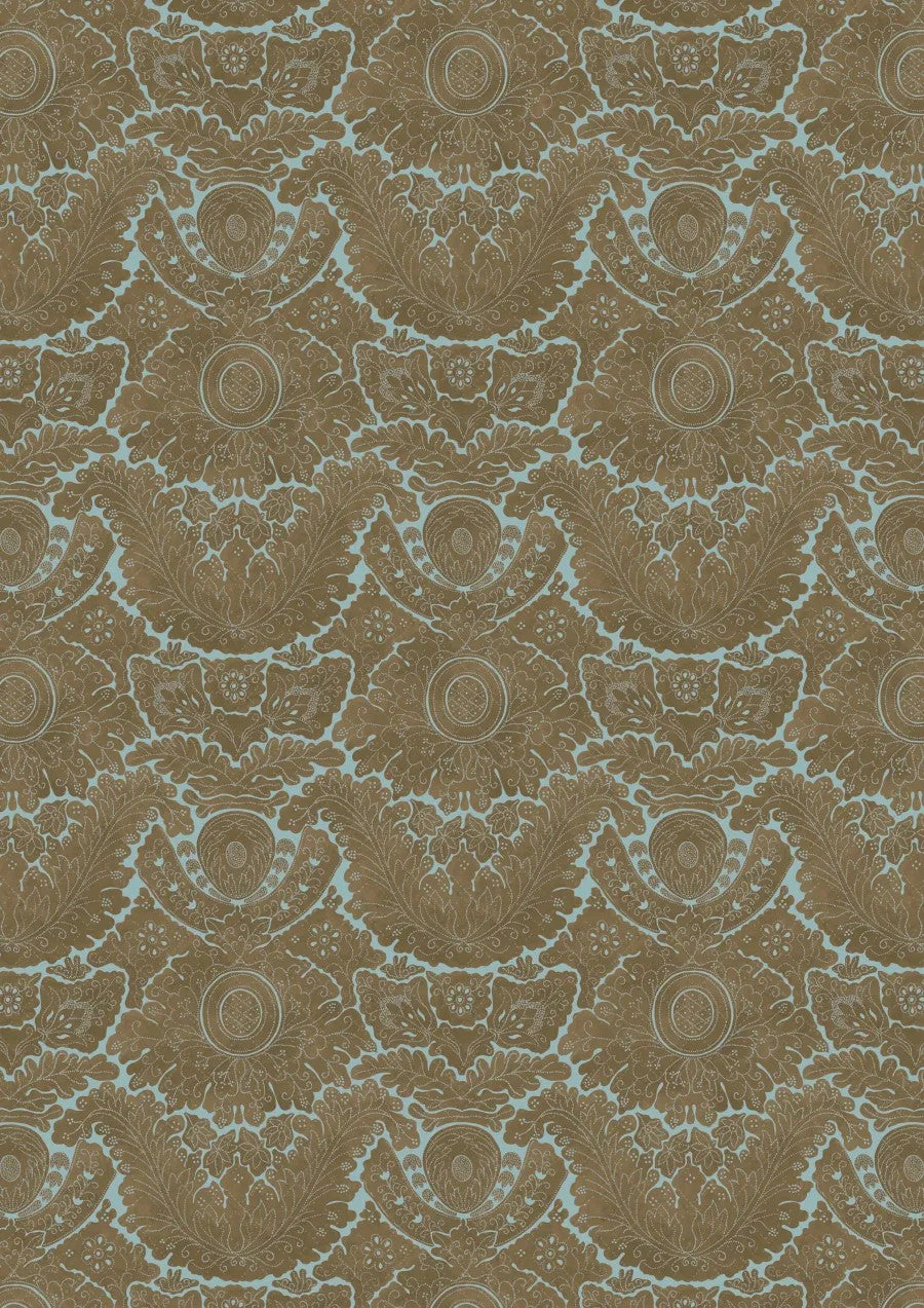 Nantes Overdye Brown Blue — Lewis & Wood Stoff