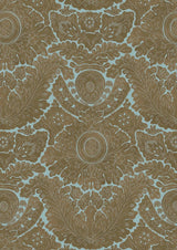 Nantes Overdye Brown Blue – Nahaufnahme — Lewis & Wood Stoff