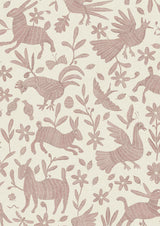 Otomi Bunny Pink – close-up — Lewis & Wood behang