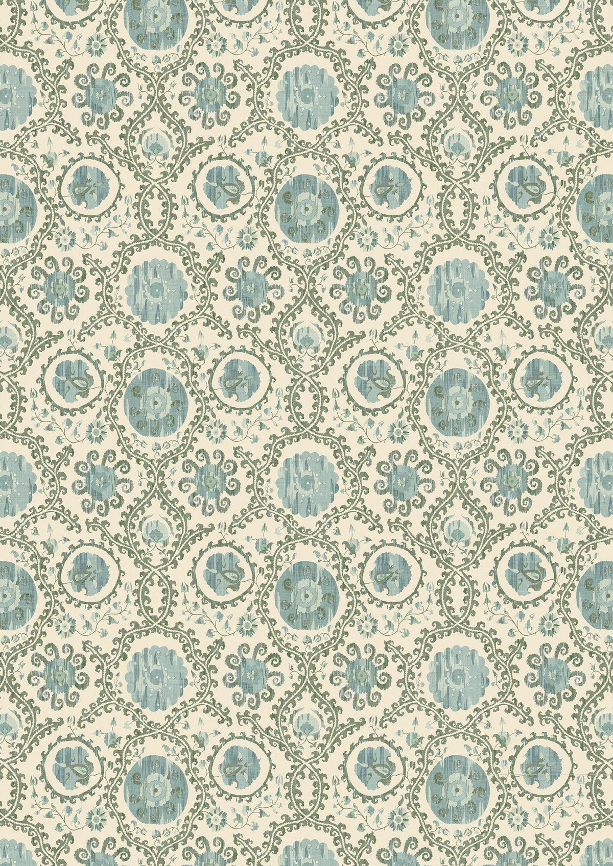Oxus Ocean Blue – volle breedte — Lewis & Wood stof