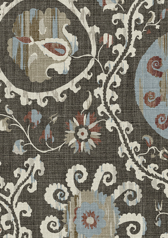 Oxus Turkish Brown — Lewis & Wood behang