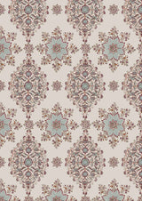 Pashmina Aqua Garnet – close-up — Lewis & Wood stof