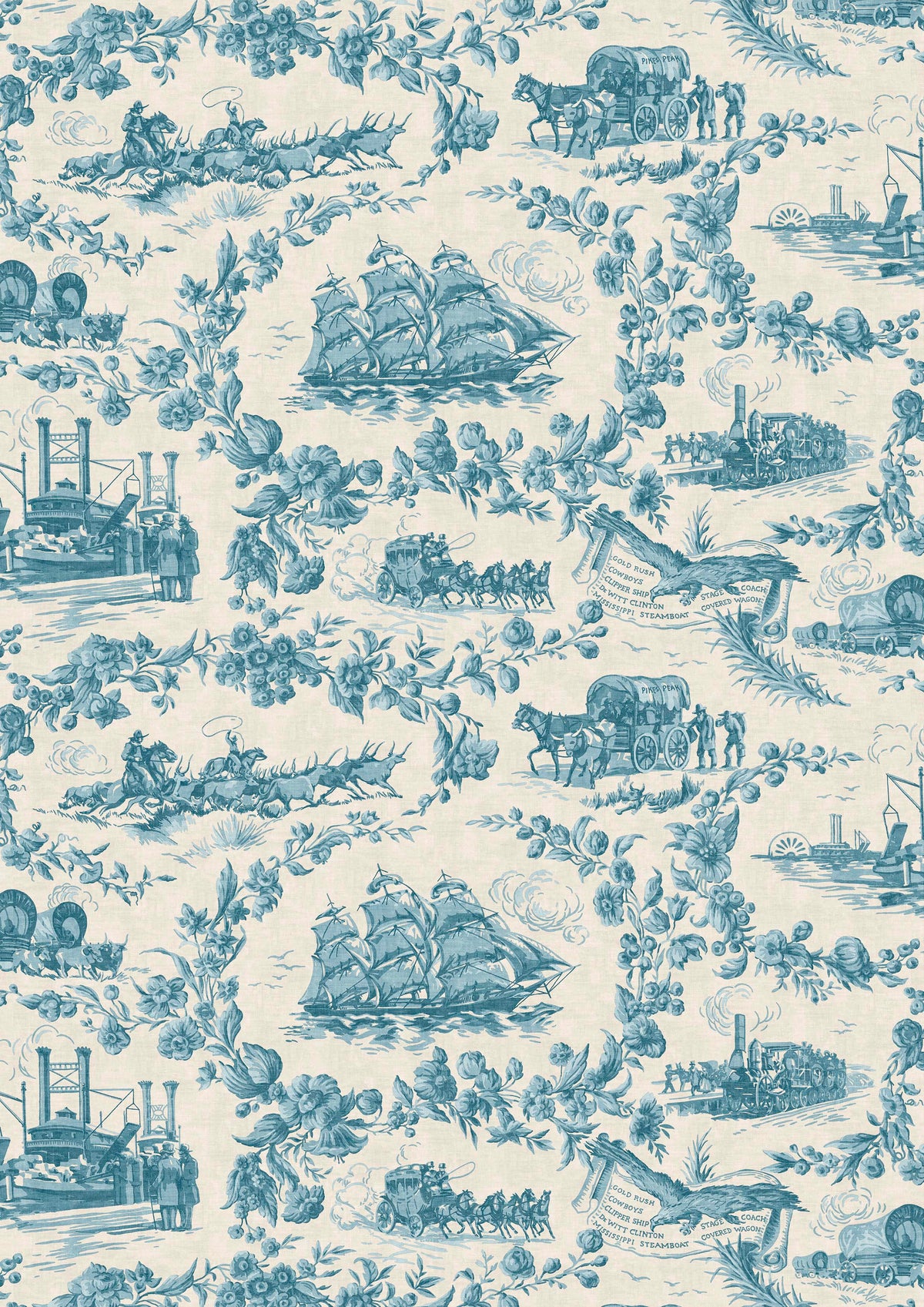 Pioneer Days Sky Stone – koko leveys — Lewis & Wood -tapetti