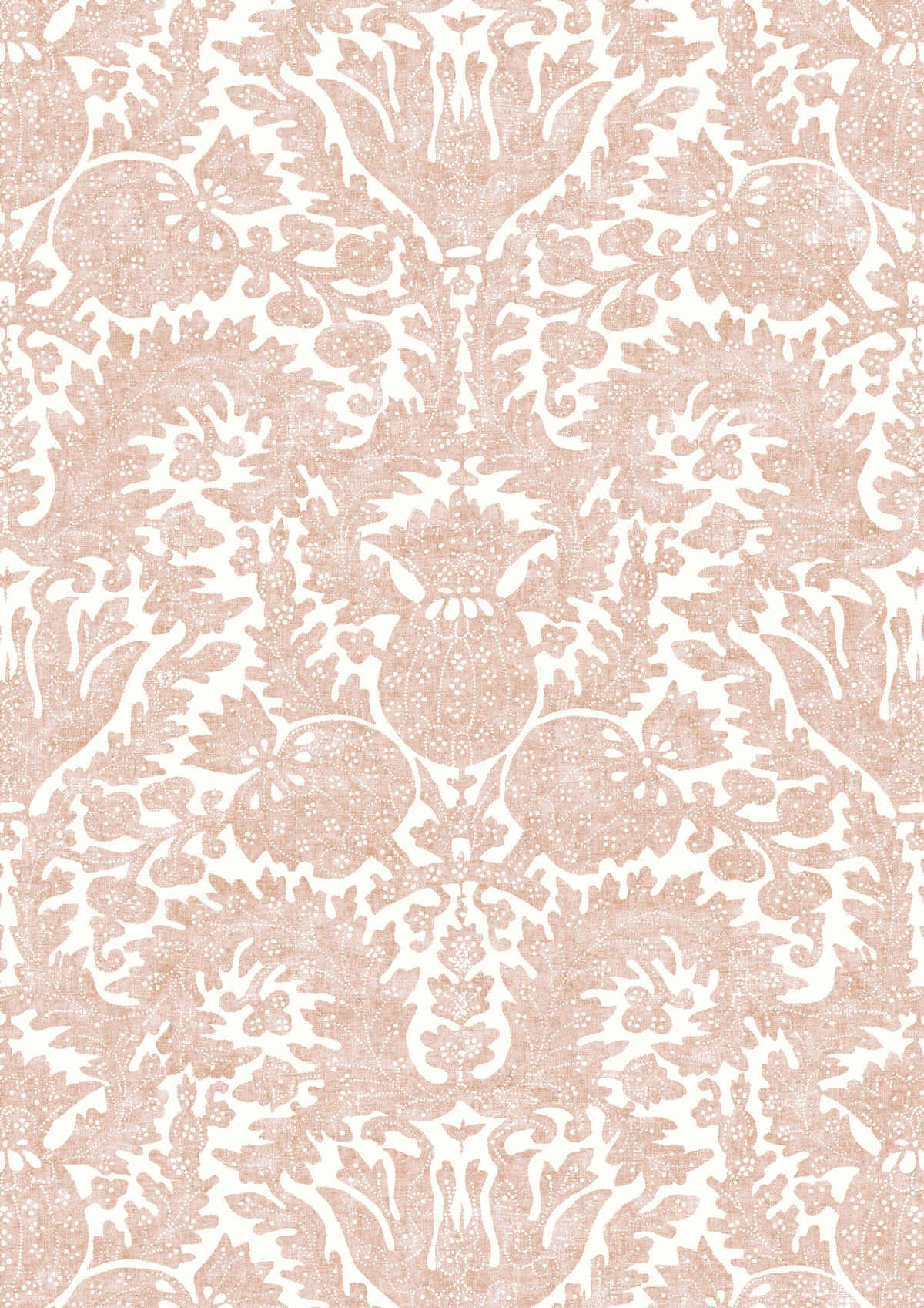 Pomegranate Fresco Sweet Pea – full width — Lewis & Wood fabric