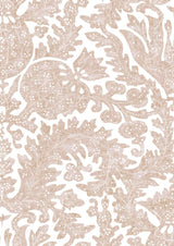 Pomegranate Fresco Sweet Pea – close-up — Lewis & Wood fabric