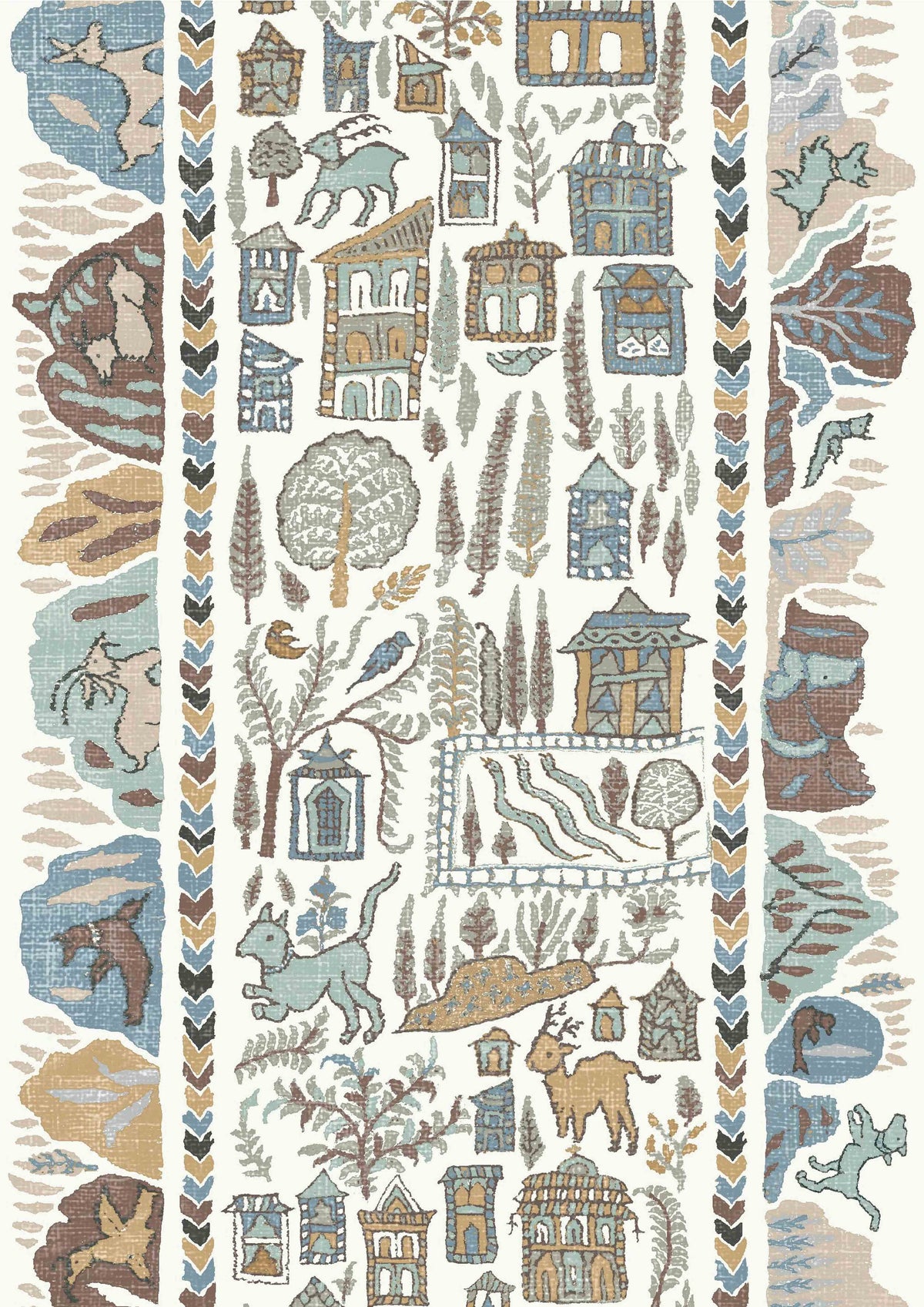 Ravi Ribbon Aqua Vita — Lewis & Wood behang