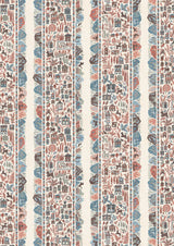 Ravi Ribbon Blue Almond – close-up — Lewis & Wood stof