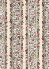 Ravi Ribbon Peat Pomegranate – close-up — Lewis & Wood behang