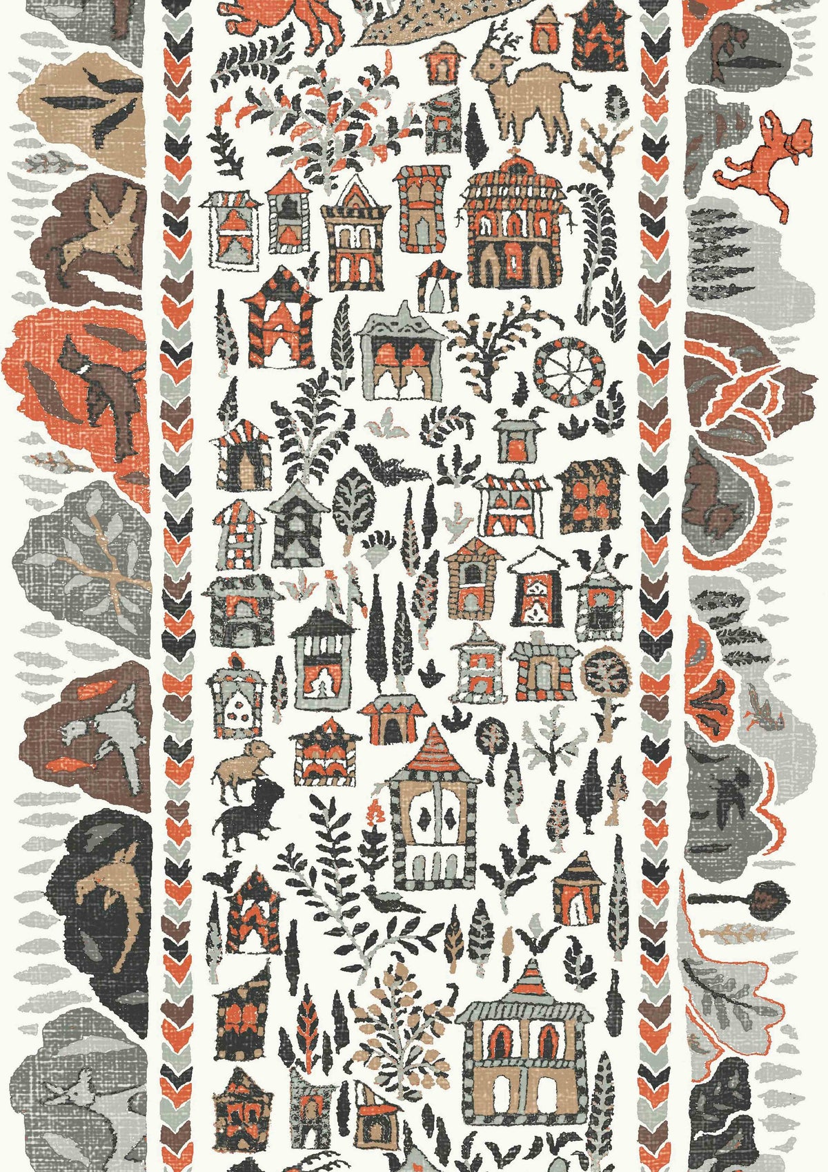 Ravi Ribbon Satsuma Soot — Lewis & Wood behang