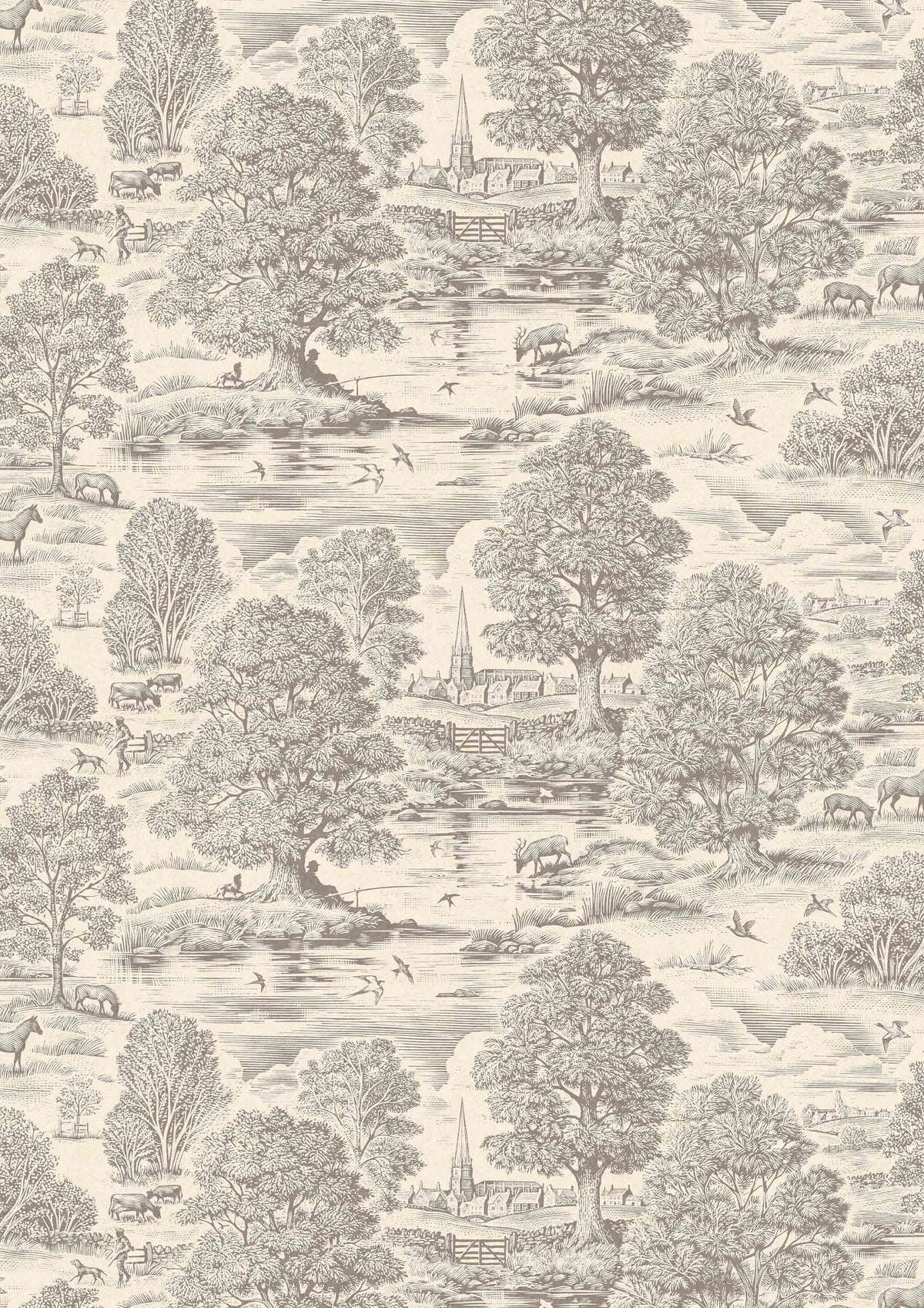 Royal Oak Antler – volle Breite — Lewis & Wood Tapete
