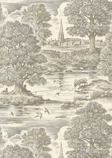 Royal Oak Aquatint – Nahaufnahme — Lewis & Wood Tapete