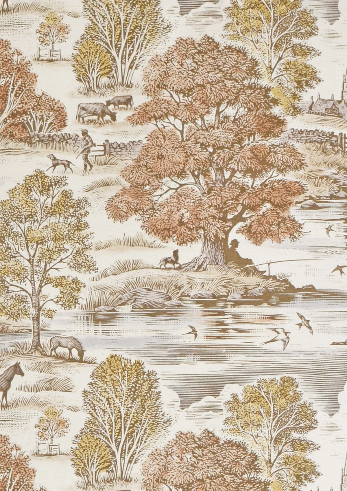 Royal Oak Autumn – close-up — Lewis & Wood stof