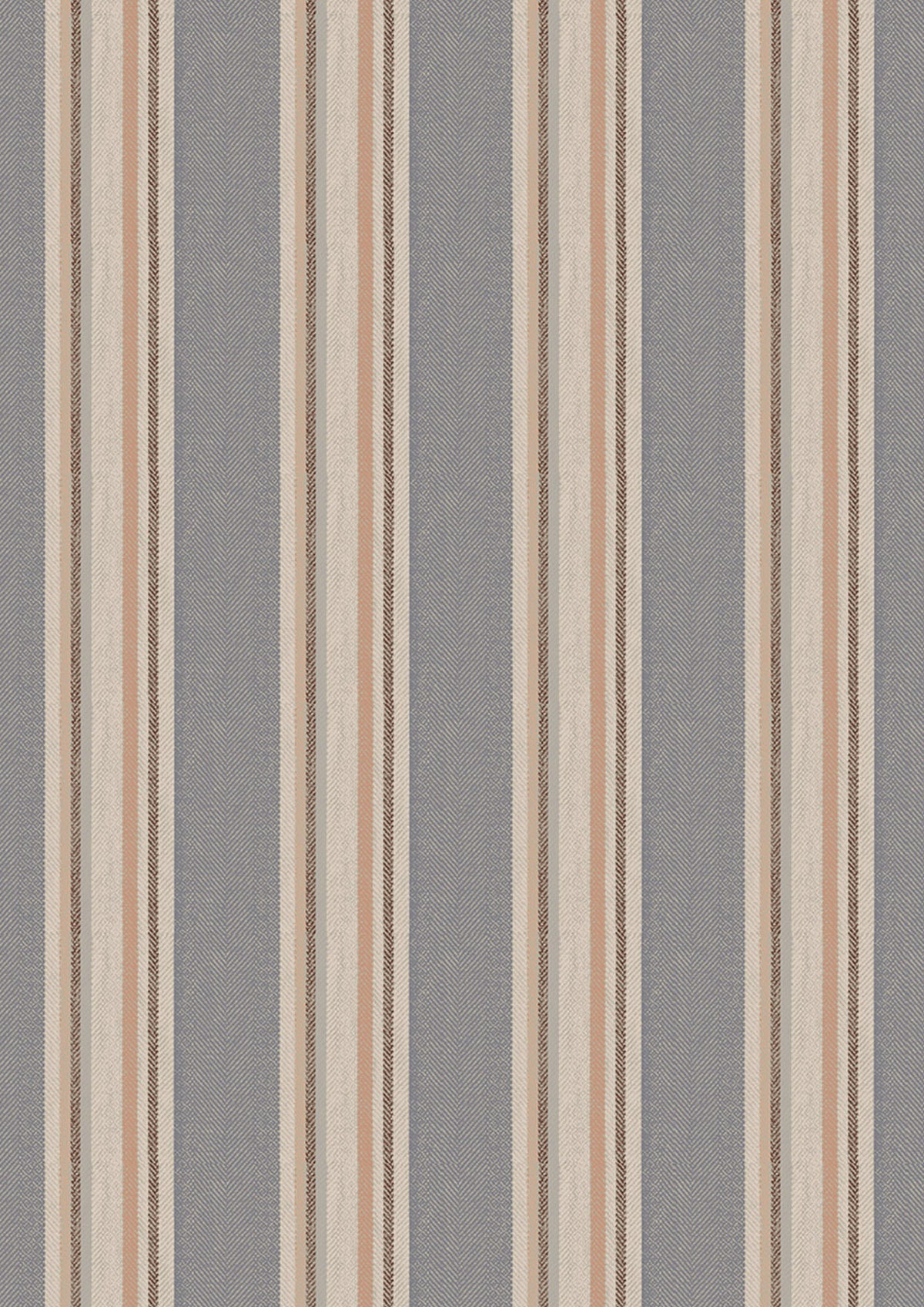 Selsley Stripe Slate – close-up — Lewis & Wood stof