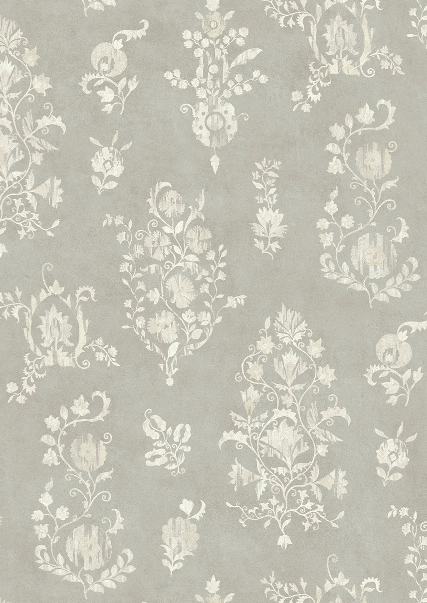 Sicilia Pewter – close-up — Lewis & Wood behang