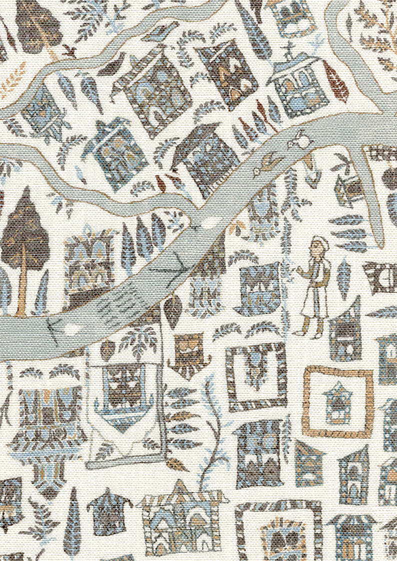 The Map Maxi Aqua Vita — Lewis & Wood stof