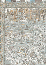 The Map Maxi Aqua Vita – närbild — Lewis & Wood tapet