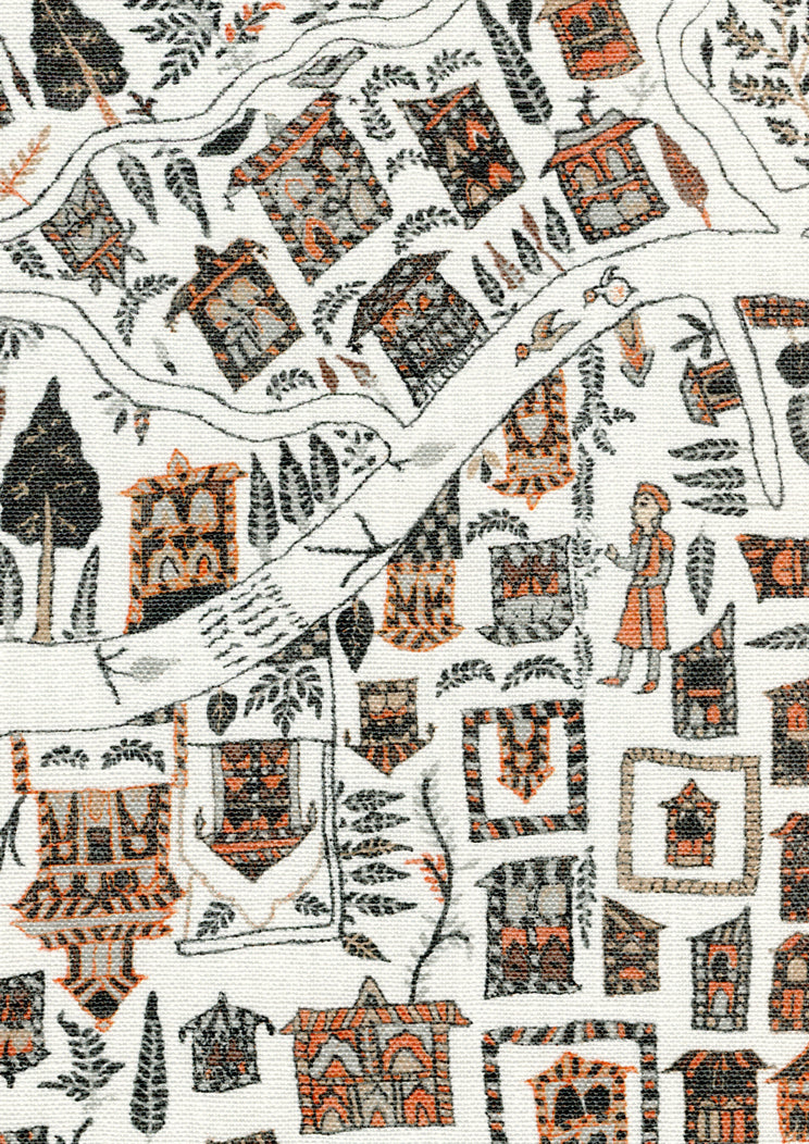The Map Maxi Satsuma Soot — Lewis & Wood stof