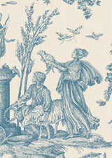 Toile Baptiste Ciel — Lewis & Wood tapet
