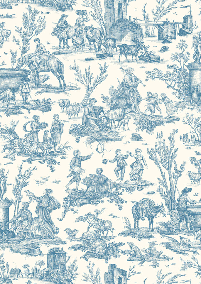 Toile Baptiste Ciel – Nahaufnahme — Lewis & Wood Stoff