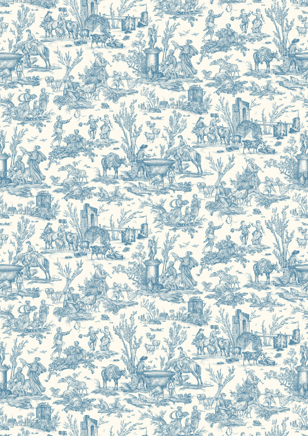 Toile Baptiste Ciel – hel bredd — Lewis & Wood tapet