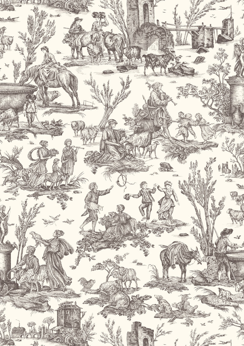 Toile Baptiste Douce Noir – Nahaufnahme — Lewis & Wood Stoff