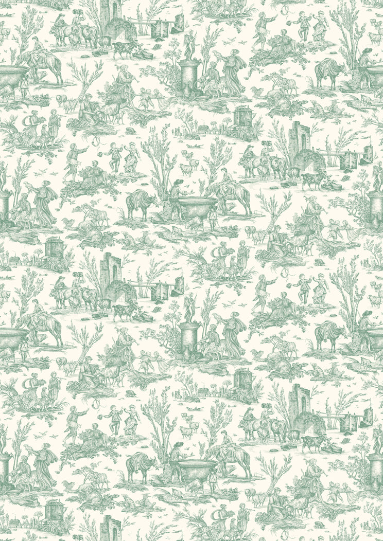 Toile Baptiste Jade – volle Breite — Lewis & Wood Stoff