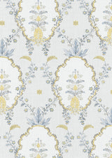Vallance Blue Citrine – close-up — Lewis & Wood behang