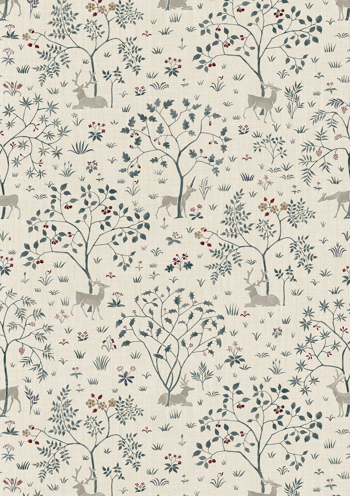 Voysey Park Cluny – Nahaufnahme — Lewis & Wood Tapete