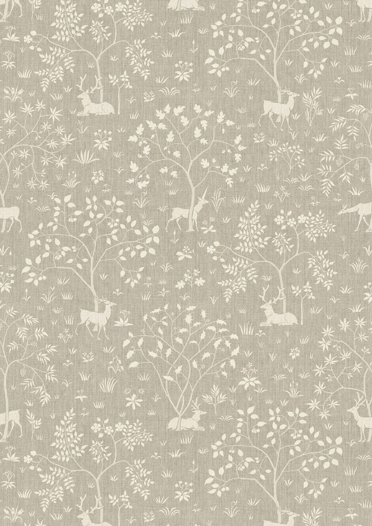 Voysey Park Flax – Nahaufnahme — Lewis & Wood Tapete