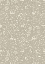 Voysey Park Flax – Nahaufnahme — Lewis & Wood Tapete