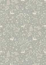 Voysey Park Mineral – Nahaufnahme — Lewis & Wood Tapete