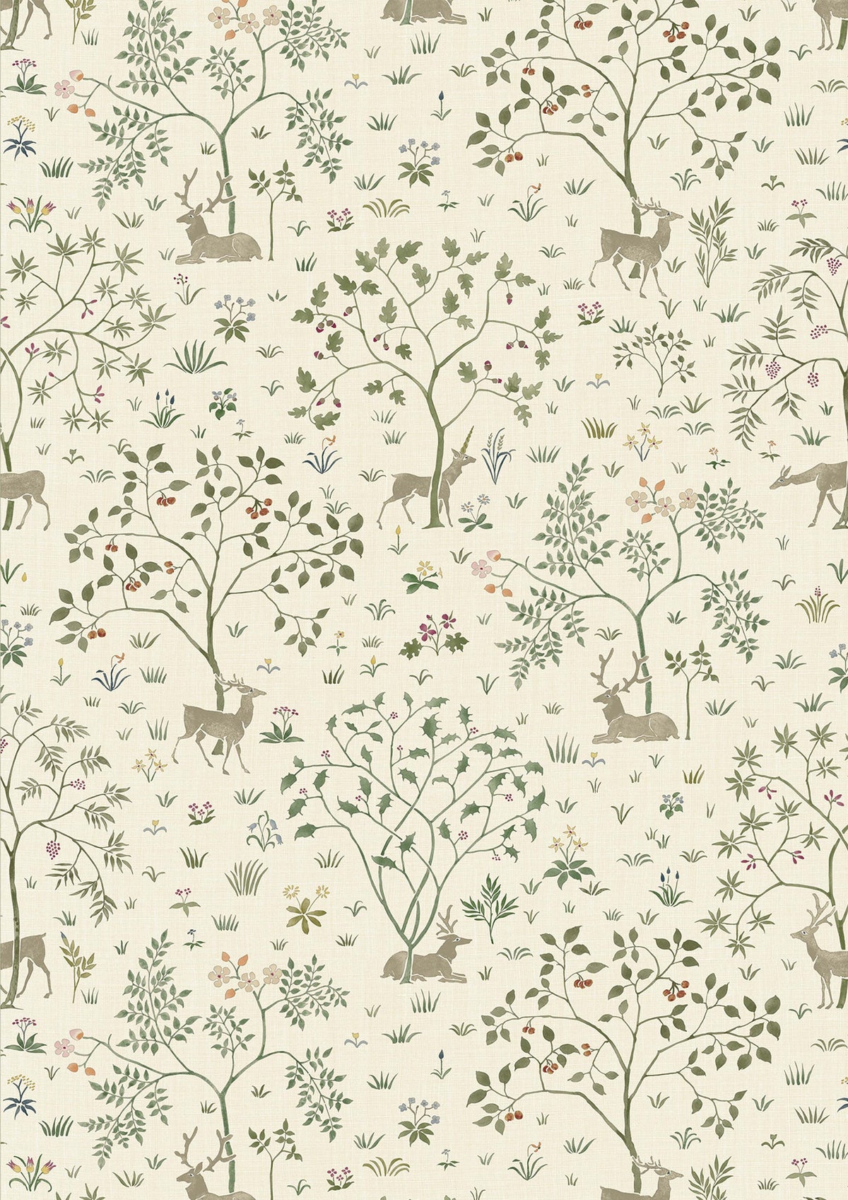 Voysey Park Verdure – Nahaufnahme — Lewis & Wood Tapete