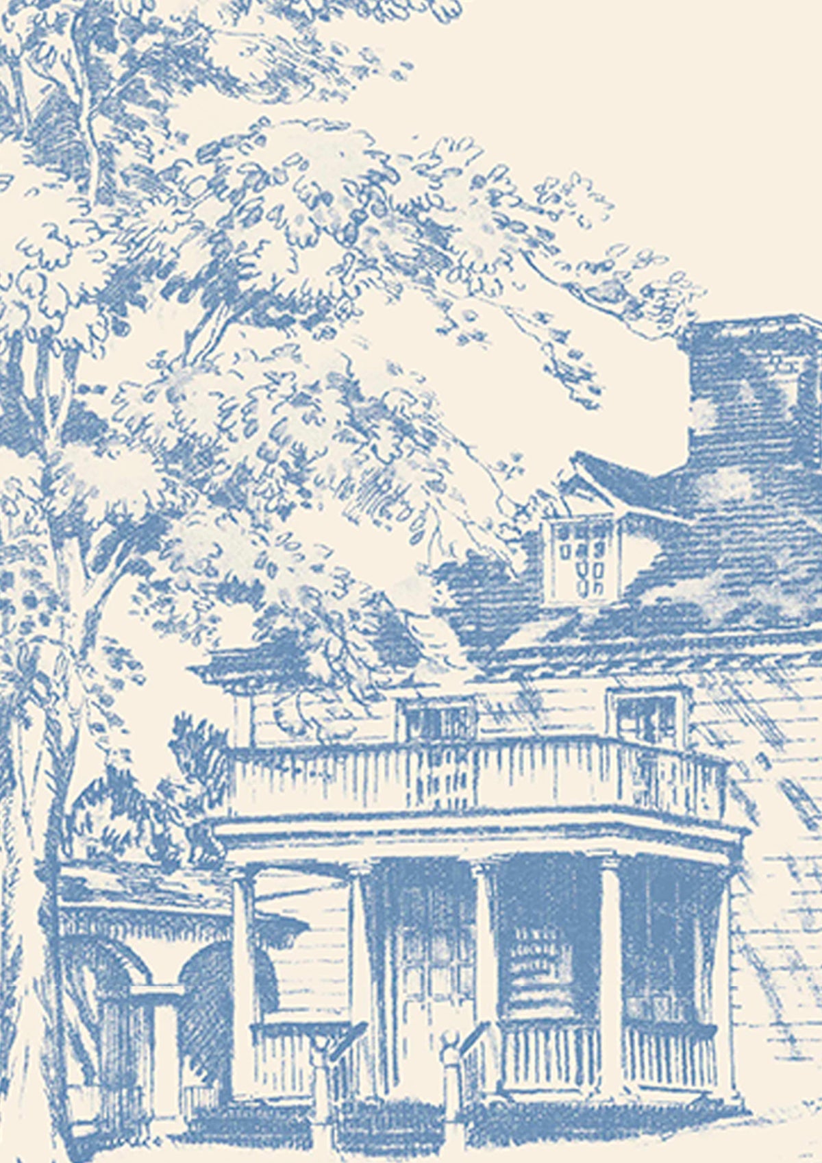 Washington Toile Blue Ridge — Lewis & Wood behang