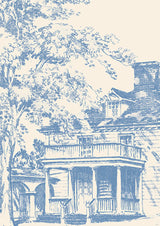 Washington Toile Blue Ridge — Lewis & Wood behang