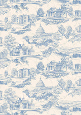 Washington Toile Blue Ridge – volle breedte — Lewis & Wood behang