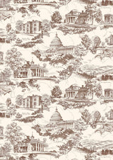 Washington Toile Library – volle breedte — Lewis & Wood stof