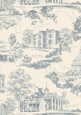 Washington Toile Potomac – close-up — Lewis & Wood behang