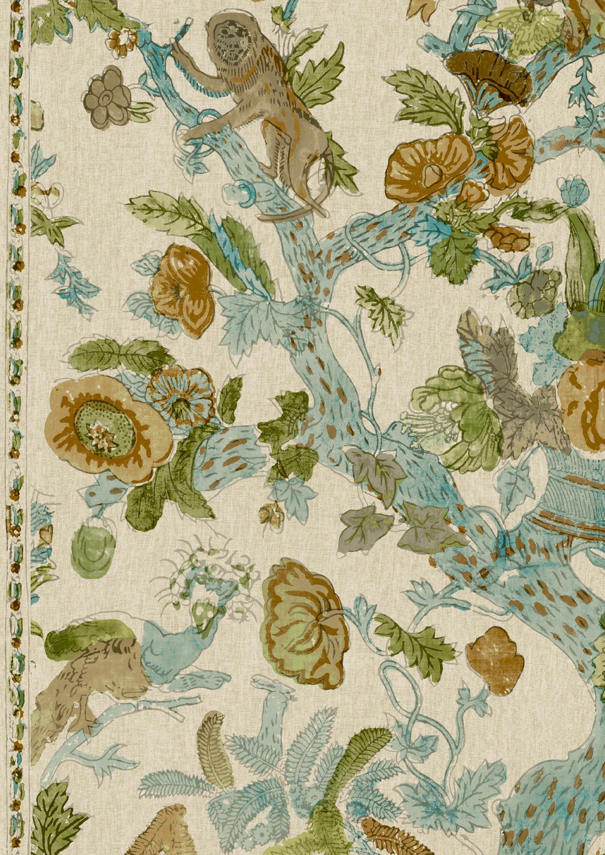 Wild Thing Ginger Kiwi – close-up — Lewis & Wood stof