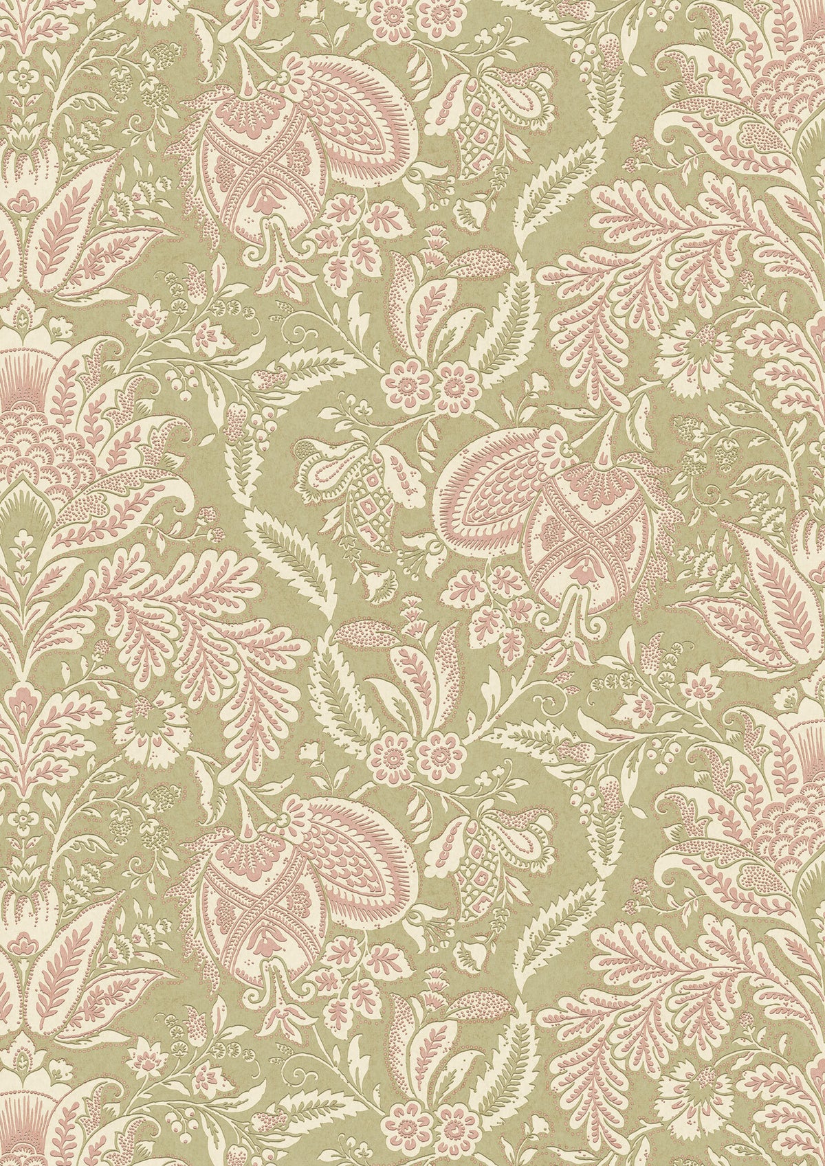Wykeham Spring Green – close-up — Lewis & Wood stof