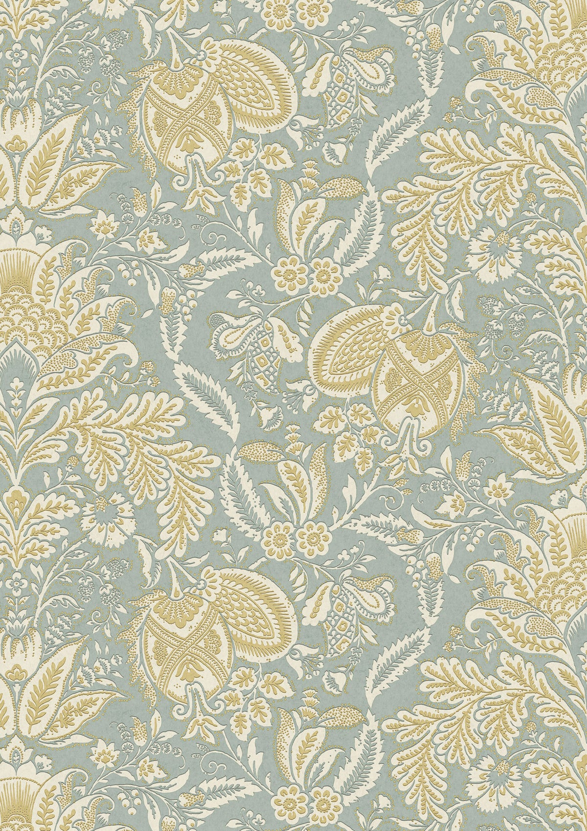 Wykeham Summer Blue – close-up — Lewis & Wood stof