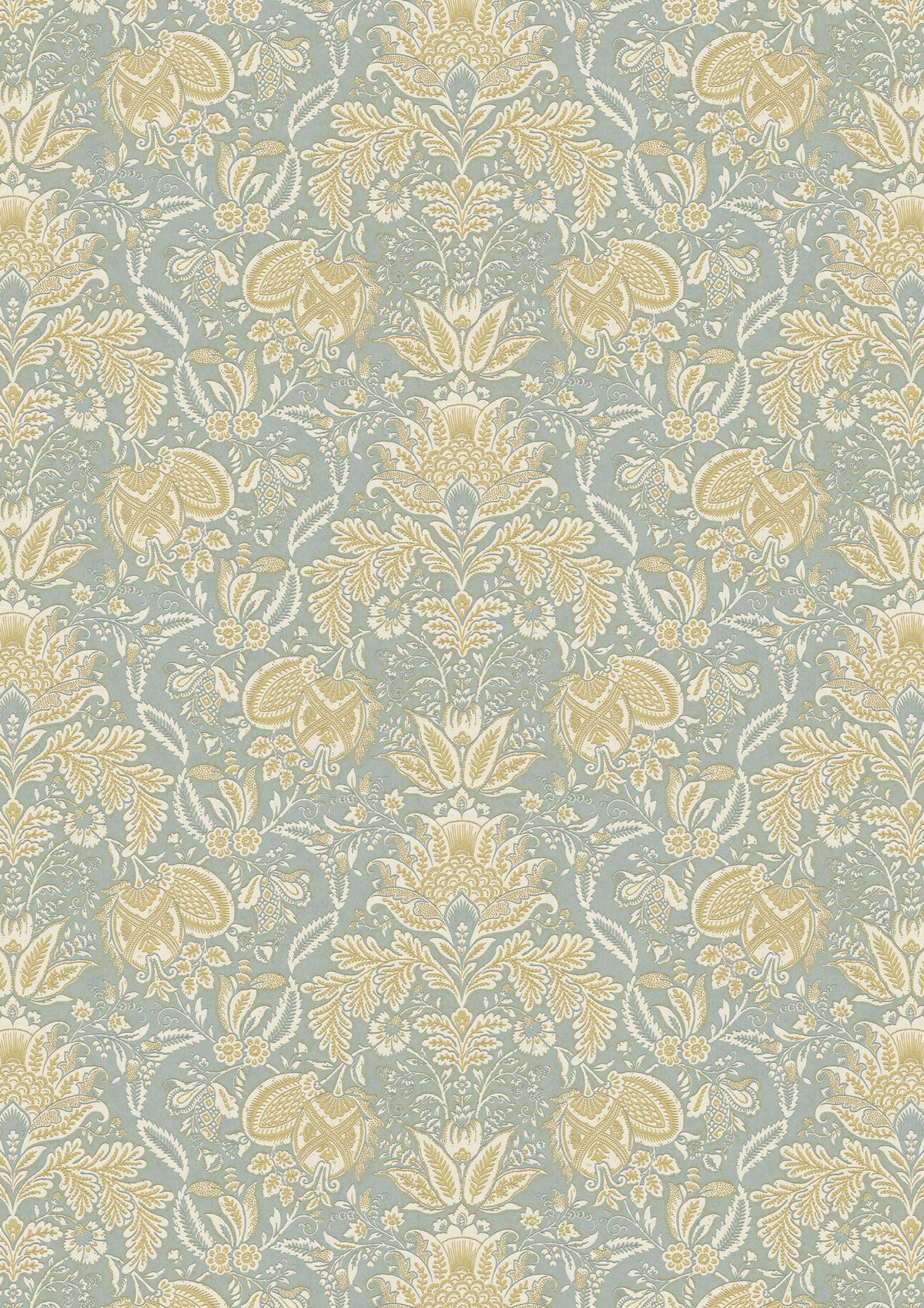 Wykeham Summer Blue – hel bredd — Lewis & Wood tapet