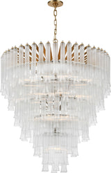 Lorelei X-Large Waterfall -kattokruunu — Julie Neill for Visual Comfort & Co. — Gild with Clear Glass