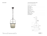 Lorford Small Smoke Bell Lantaarn — Chapman & Myers for Visual Comfort & Co. maatschets