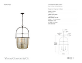Lorford Smoke Bell Lantaarn — Chapman & Myers for Visual Comfort & Co. maatschets