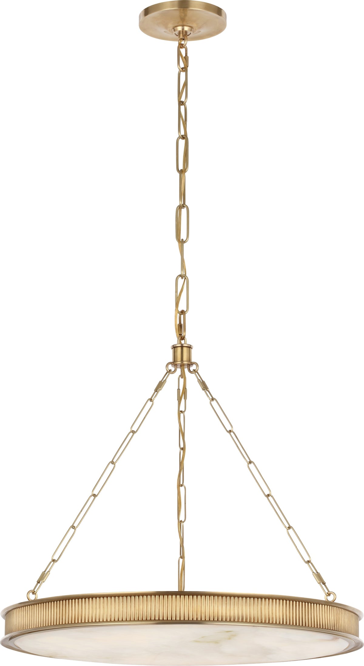 Matthew 24" Kroonluchter — Marie Flanigan for Visual Comfort & Co. — Soft Brass with Alabaster
