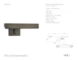 McClain 12" Hardwired Schilderijverlichting — J. Randall Powers for Visual Comfort & Co. maatschets