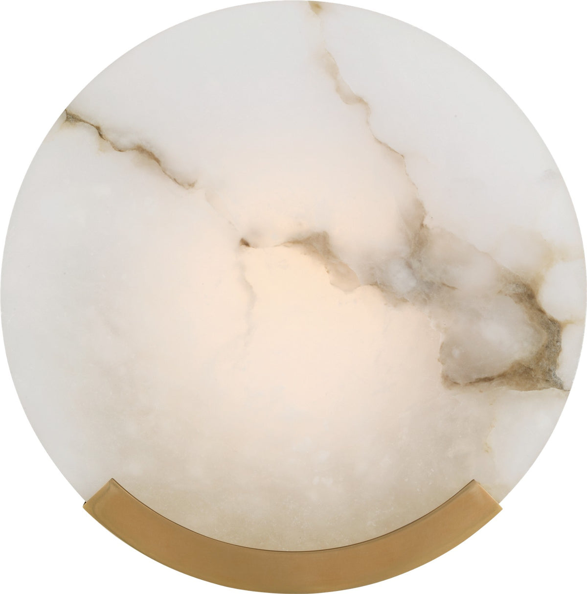 Melange 10" Wandlamp — Kelly Wearstler for Visual Comfort & Co. — Antique-Burnished Brass with Alabaster